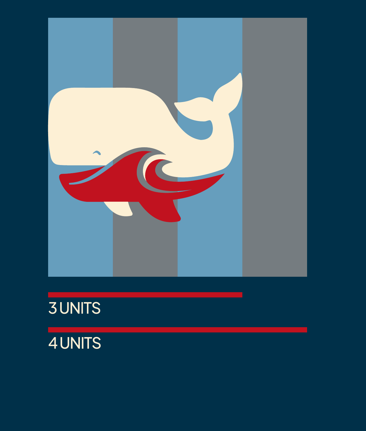 Circle construction — whale ¾ (no stroke) or ⅔ (stroke) of the container; 3 units / 4 units